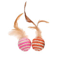 Pet Cat Toys Sisal Feather Ball Cat Scratch Ball Toys Pet Supplies Random Color  игрушки для кошек