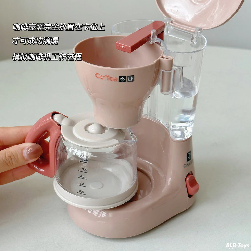 Kids Simulation Kitchen Appliances Sets Toy Mini Blender Coffee Maker Washing Machine Pretend Play Creative Electric Game Gift