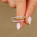 925 Sterling Silver Simple Fashion Multi-Layer Round Zircon Ring For Women Anniversary Daily Wear High Quality Fine Jewelry