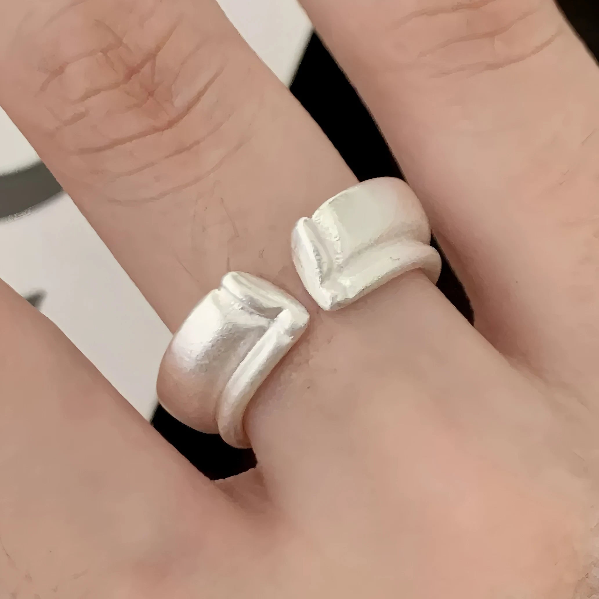 Sam Panda 925 Sterling Silver Mask Ring For Women Gift Frosting Vintage Irregular Personality Punk Jewelry Dropshipping