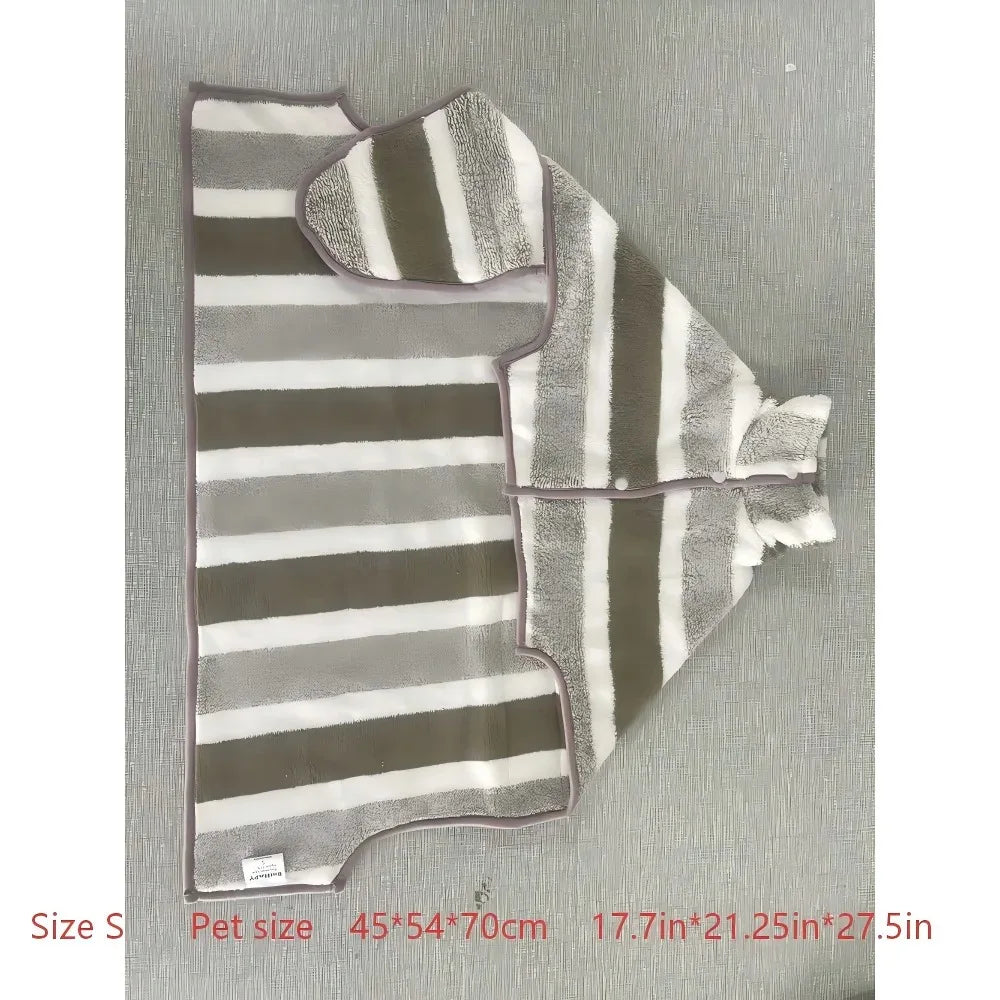 Extra Large Thick Pet Bathrobe Super Absorbent Fast Drying Bath Towel for Medium Large Dogs Cats After Shower Grooming Daily Pet