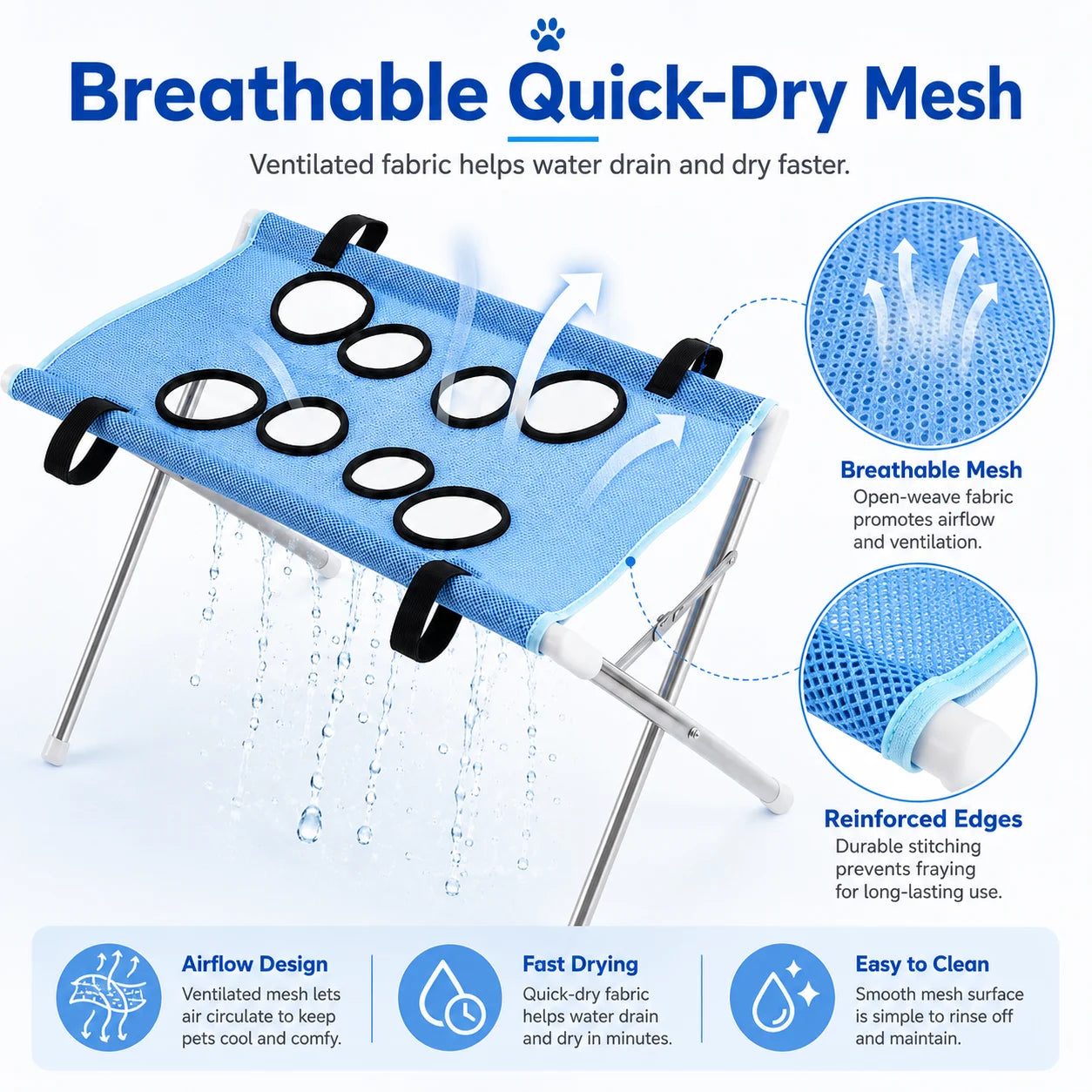 for Small Dogs Cats Pet Bath Hammock, Adjustable Grooming Sling Mesh Bathing Net, Pet Washing Restraint Bag for Sink Bathtub, Qu