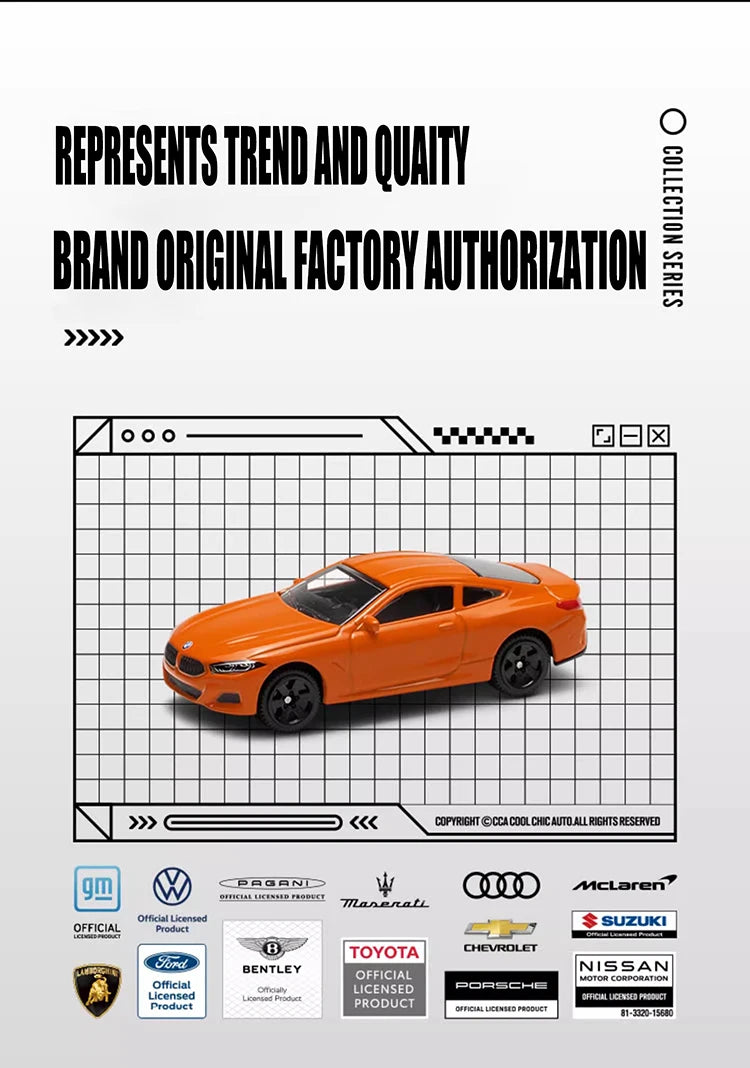 CCA 1:64 BMW M4 Z4 M850I M4 GT3 Exquisite Hanging Model Classic Car Static Car Model Alloy Die-Casting Car Model Collection Gift