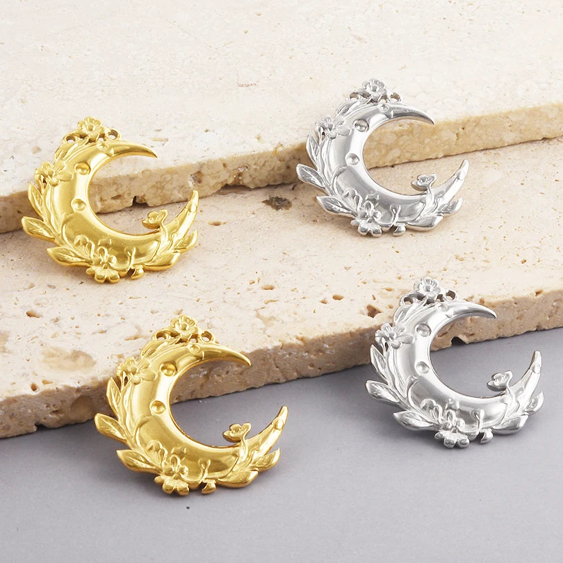 5pcs Stainless Steel Bee Spider Cicada Butterfly Dragonfly Flower Tree Grass Pendants Insects Charms Jewelry Making Accessories