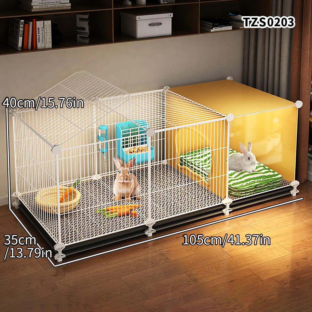Home-Use Encrypted Mesh Rabbit Cage, Large Indoor Cleaning Base, Guinea Pig-Specific Hiding Spot, Multifunctional Guinea Pig Breeding Cage