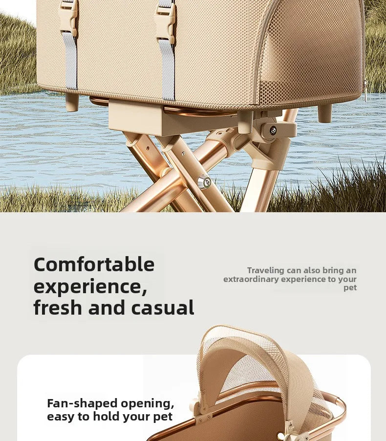 New Separable Pet Stroller, Portable One Click Recycling Cat Stroller, Universal Lightweight Baby Dog Stroller for Travel