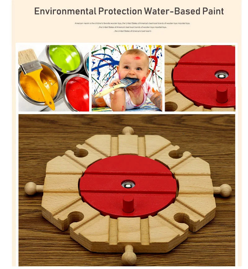 Wooden Train Track Racing Railway Toys All Kinds Wooden Track Accessories Fit for Biro Wood Tracks Toys for Children Gift