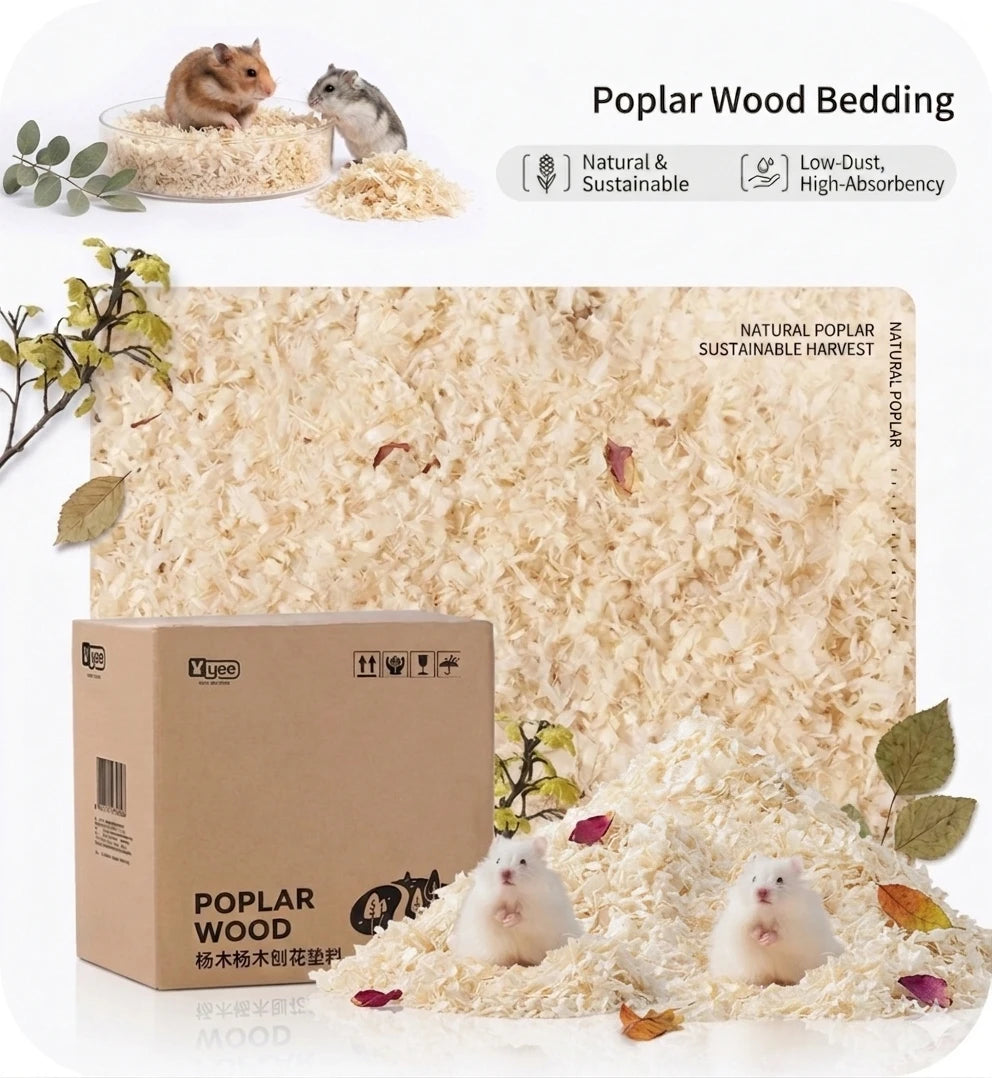 New Hamster Rat Mouse Wood Chips Beddingfor Guinea Pigs Rabbits Chinchillas  Natural Poplar Bedding Low Dust Cage House Filler