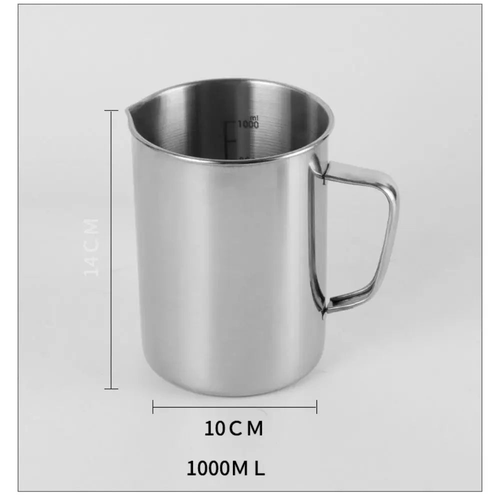 New Stainless Steel Laboratory Beaker Graduated Measuring Cups 500ml 1000ml 2000ml Espresso Mugs Baking Kitchen Tool