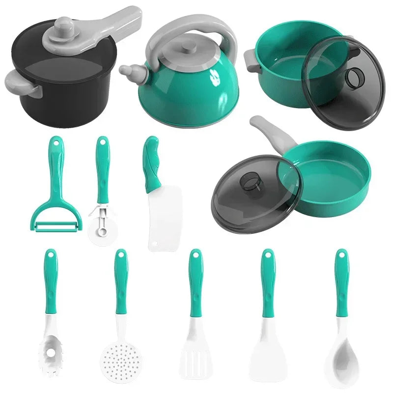 28pcs Mini Kitchen Accessories Kids Kitchen Toys Set Pretend Play Cooking Food Cookware Simulation Cooking Toys