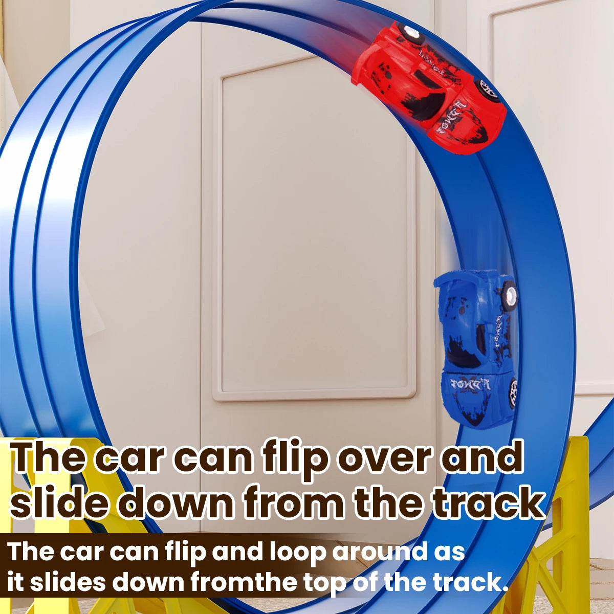 DIY track assembled aluminum alloy pull-back racing car gravity slide boys and girls educational toys holiday Christmas gifts