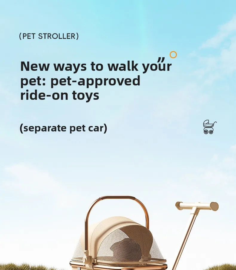 Small Medium Dog Pet Stroller Extendable Luxury Foldable Hand Push Cart Cat Global Seller Pet Stoller Cat Stroller Dog Trolley