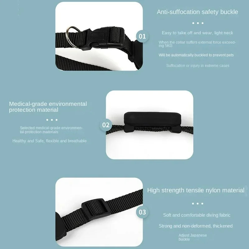 Waterproof Pet GPS Tracker - Dog & Cat Locator, with Adjustable Collar Anti Lost Dogs Real-time Tracking Device for iOS