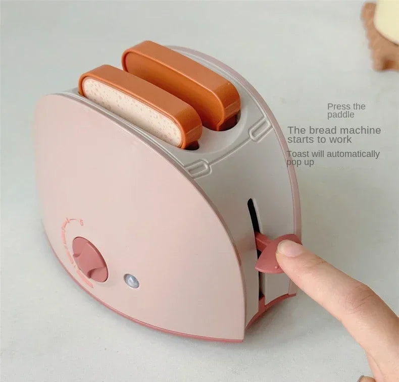 Mini Household Appliances Kitchen Toys Pretend Play Set with Coffee Maker Water Dispenser and Toaster for Kids Boys Girls Gifts
