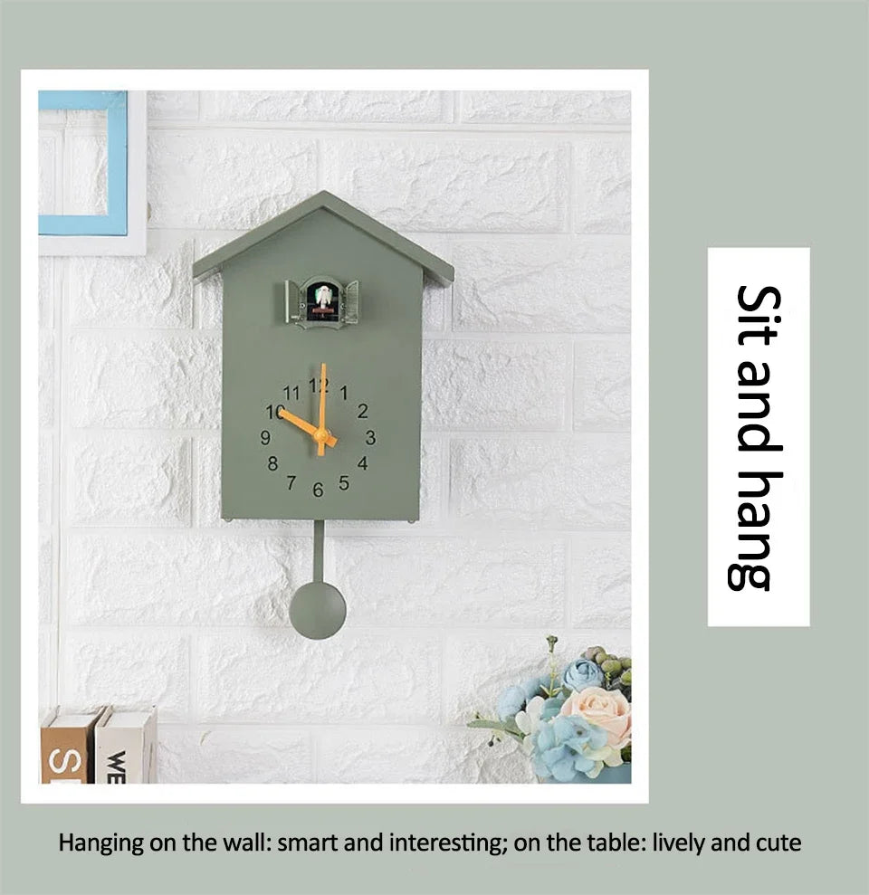 20x25cm Cuckoo Quartz Wall Clock Modern Bird Home Living Room Hanging Watch Horologe Clocks Timer Office Home Decoration Gifts