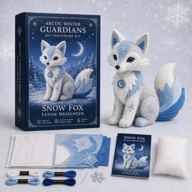 Arctic Winter Guardians DIY Patchwork Kit 3D Stuffed Animals Mythical Creature Pre-Cut Handmade Craft Kit For Home Decor Gift