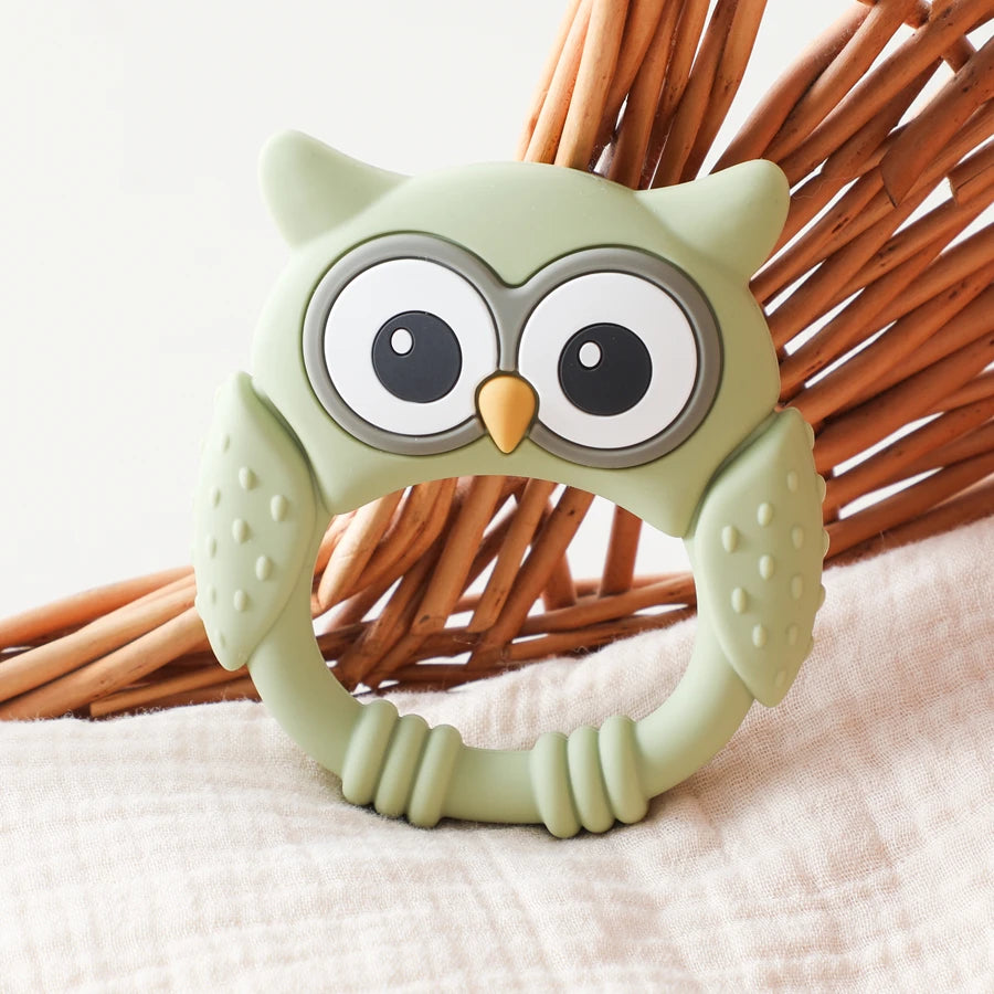 1PC Baby Silicone Teether Toys Food Grade Silicone Teething Animal Dental Teething Goods for Newborn Soothing Nursing Toys