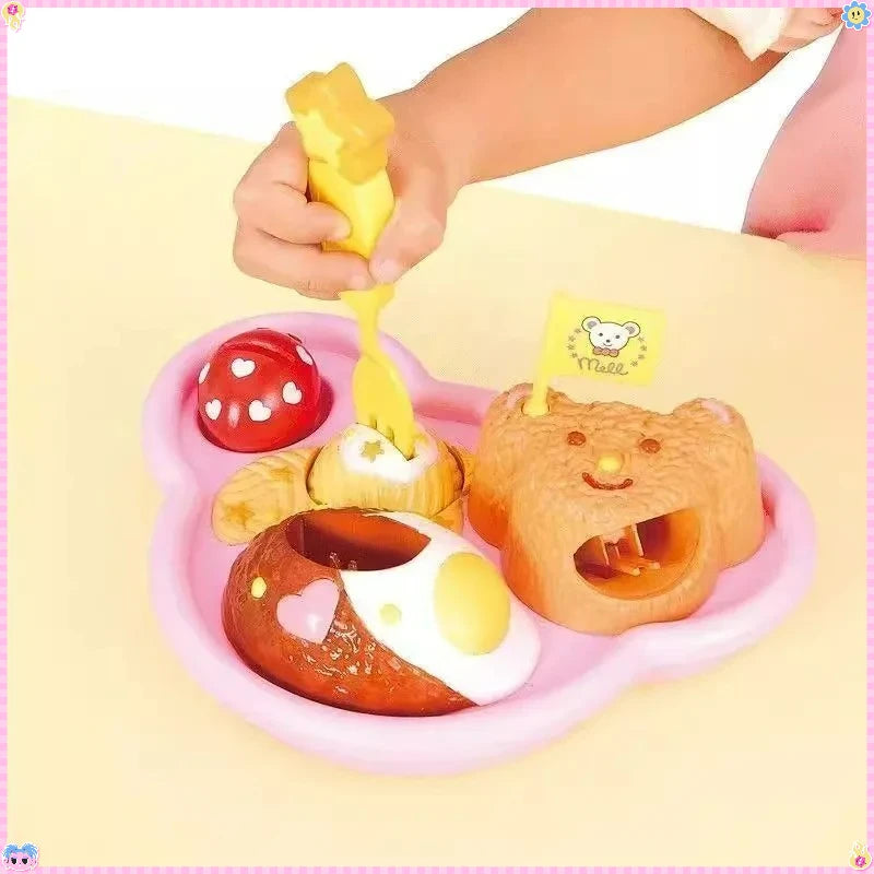 @9 Types Food Feeding Toy Japanese Pudding Feeding Toy Ramen Ice Cream Jelly Strawberry Pudding Set Kids' Role Play Toys Gifts