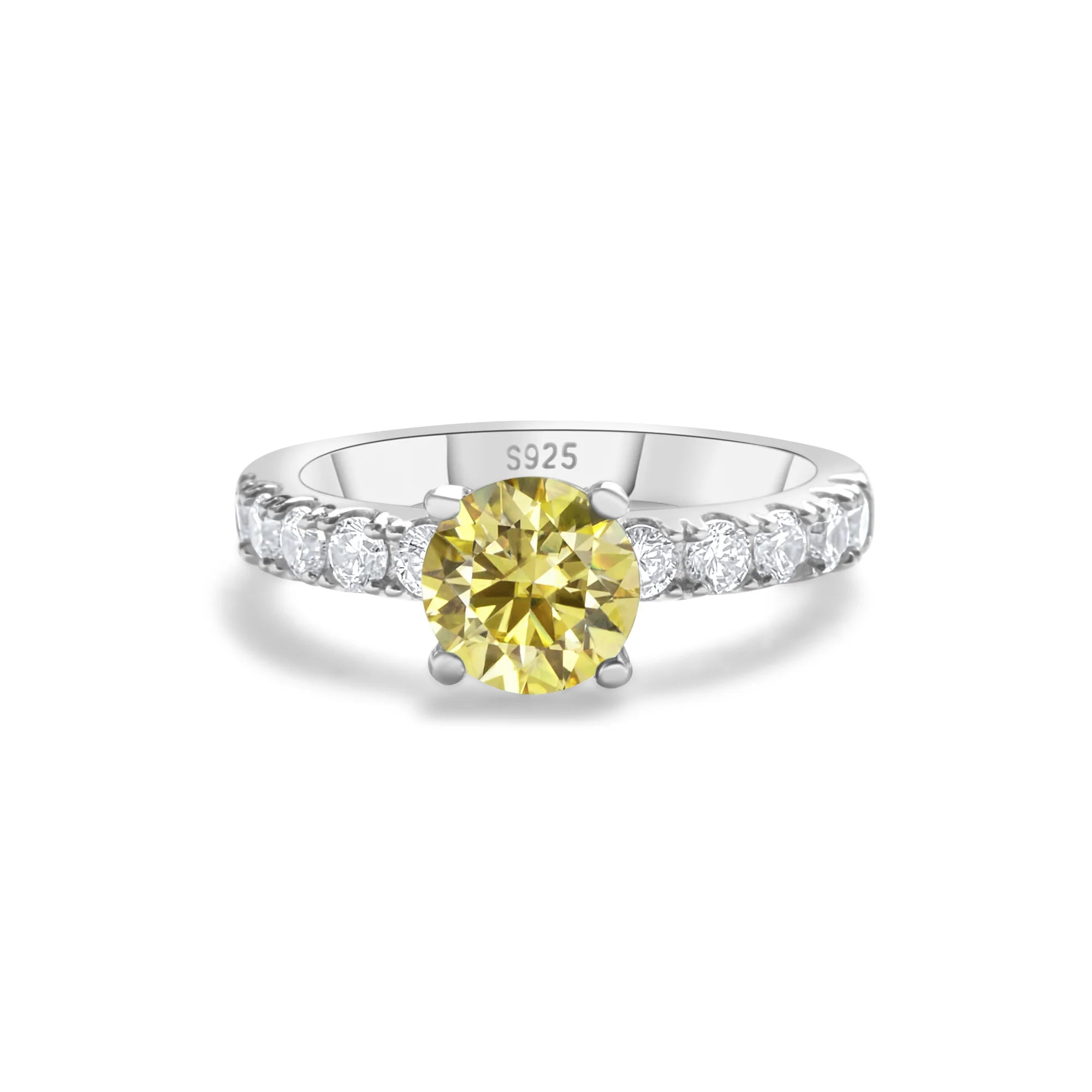 1.0 Carat Simple Design Moissanite Ring with 4 Claw S925 Sterling Silver Women's Engagement Band Fashion Fine Jewelry Gift