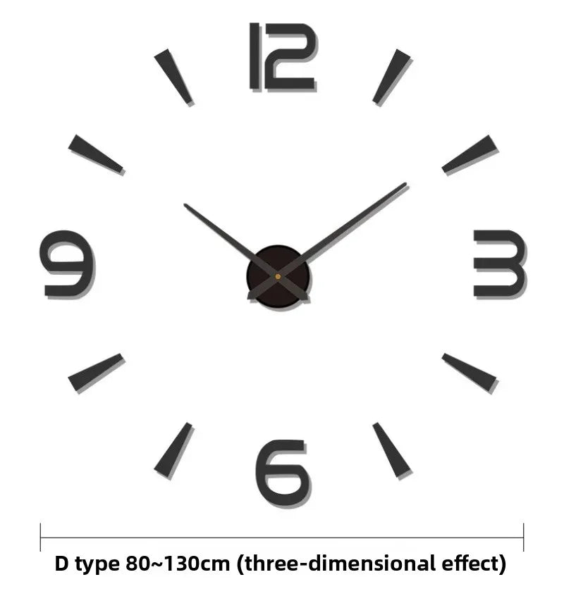 Large 3D Wall Clock Luminous Classic Wall Clocks DIY Digital Clock Wall Watches Stickers Silent Clock for Home Living Room Table