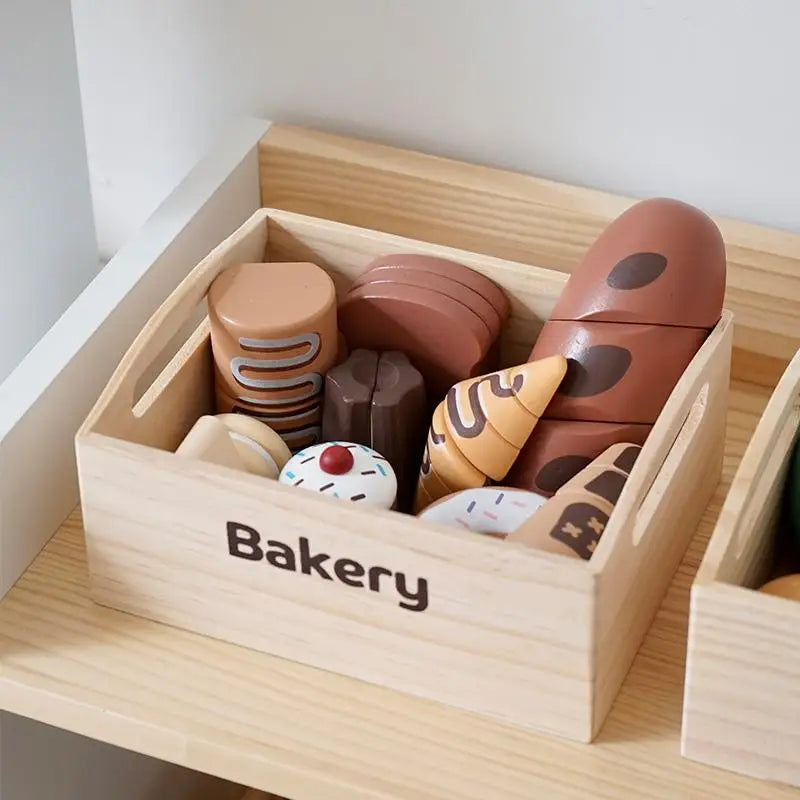 Children's Wooden Fruits and Vegetables, Joyful Play at Home Toys, Wooden Simulation Kitchen Toys, Girls Cooking Food