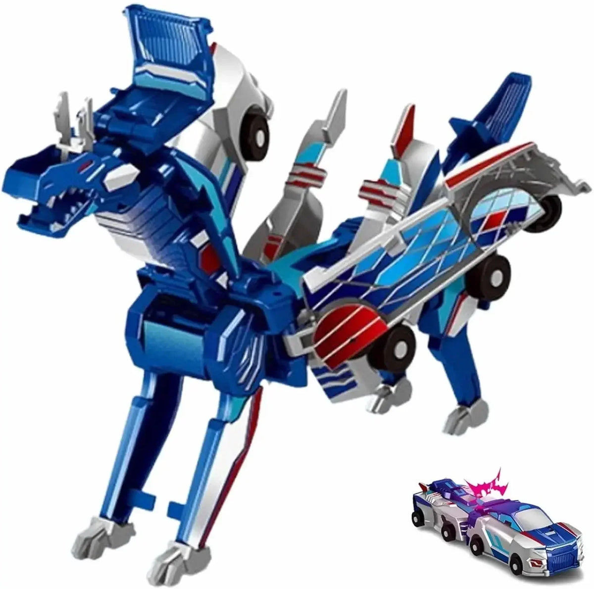 Collision Transforming Dinosaur Car Toy Magnetic Dinosaur Transformer Car Transform into Dinosaurs Fun Transforming Cars