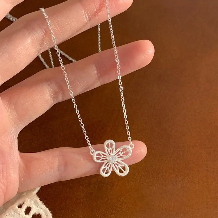 925 Sterling Silver Necklace Black Beads Square Irregular Punk Geometric for Women Girl Jewelry Gift Dropshipping Wholesale