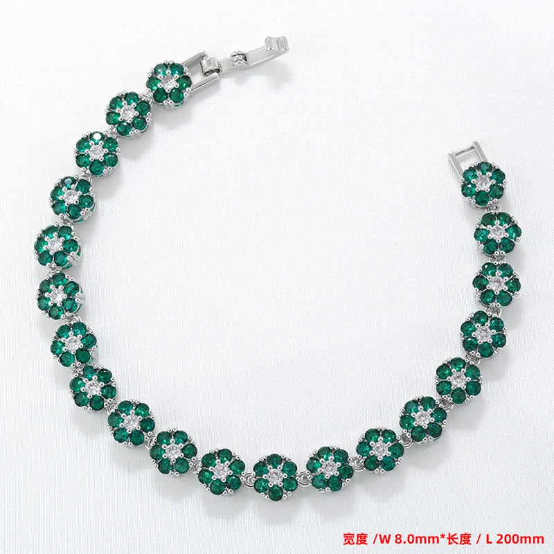 ZHUKOU Summer Dopamine Series Vibrant Colorful Flower Necklace Bracelet Wholesale:VL526 VL527