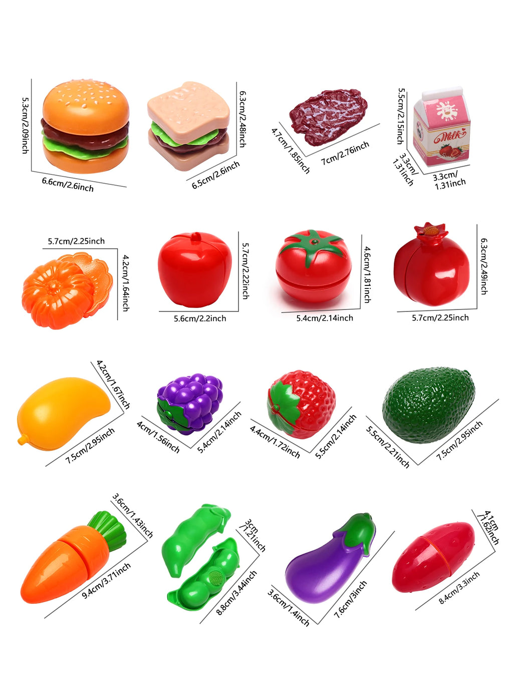 81pcs Kitchen Cute Fun Play Home Toys Simulation Fruit Kitchenware Vegetable Pizza