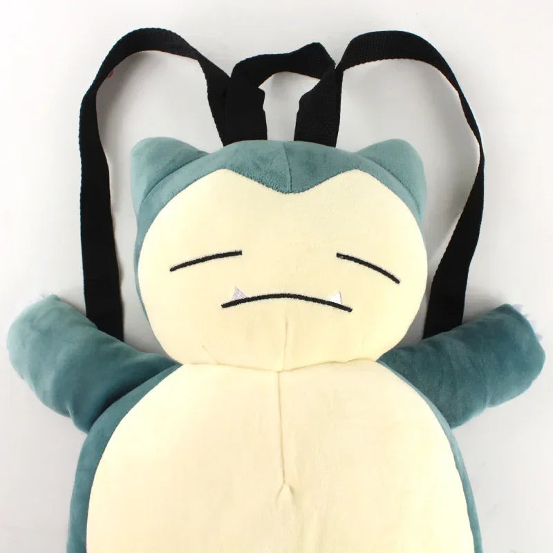 Pokemon Cartoon Snorlax Plush Backpack Kawaii Doll Plush Bag Cosplay Props Christmas Gifts Kids Schoolbag