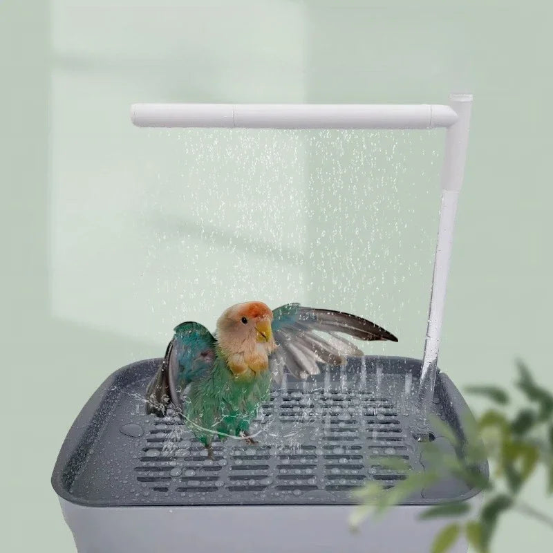 1Pcs USB Electric Automatic Circulating Bird Bathtub Tabletop Parrot Shower Basin Healthy Bathing Tub for Budgie Lovebird Cockat