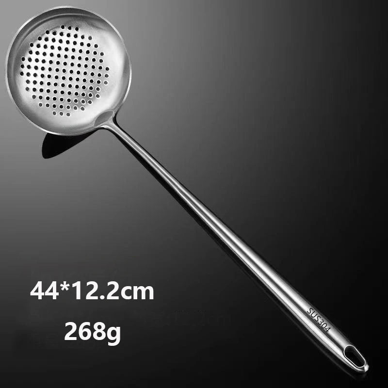 304 Stainless Steel Wok Spatula Metal Kitchen Accessories Slotted Turner Rice Spoon Ladle Cooking Tools Utensil Set Dropshipping