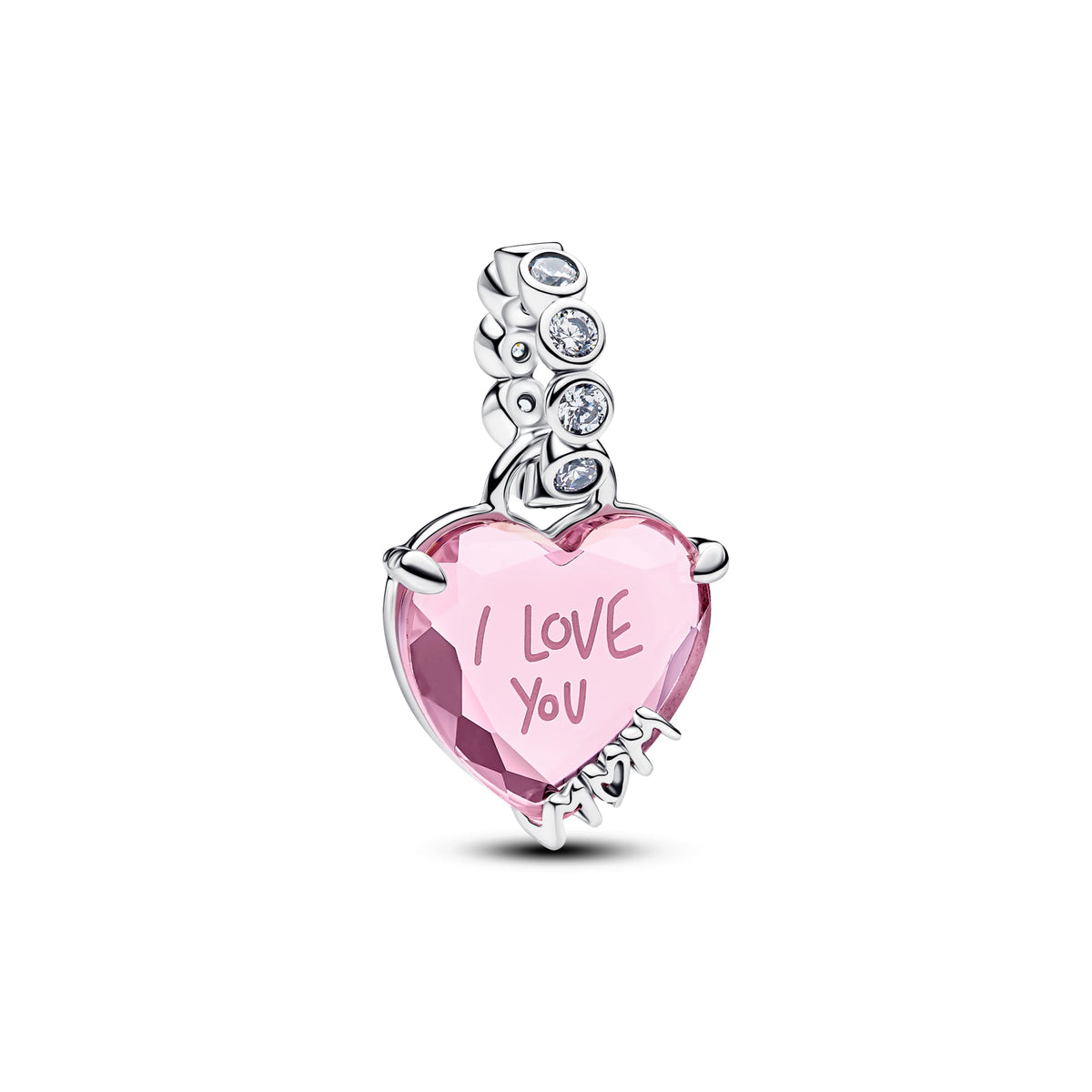Hot Sales 925 Sterling Silver Pink Flower heart Ear Stud Ring Pendant Bead fit DIY Women's Bracelets Necklaces Jewelry Gifts