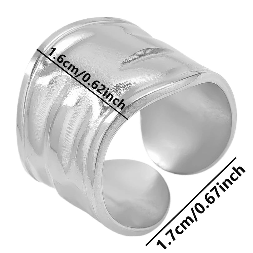 1pcs Classic Tiger Eye Real Stone Open Adjustable Stainless Steel Rings For Women Men Accessories Gold Color Finger Jewelry Ring
