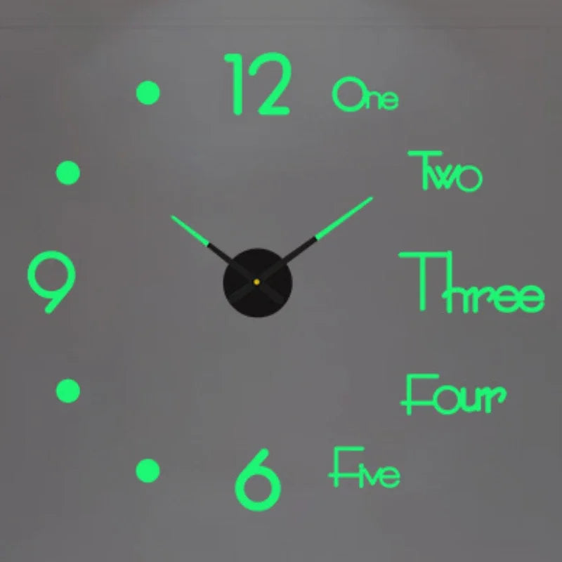 2026 Modern Design Large Wall Clock 3D DIY Quartz Clocks Fashion Watches Acrylic Mirror Stickers Living Room Home Decor Horloge