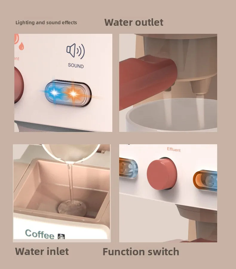 Children's Play House Simulation Coffee Machine Toy Simulation Kitchen 2024 Role Play Girl Year Old