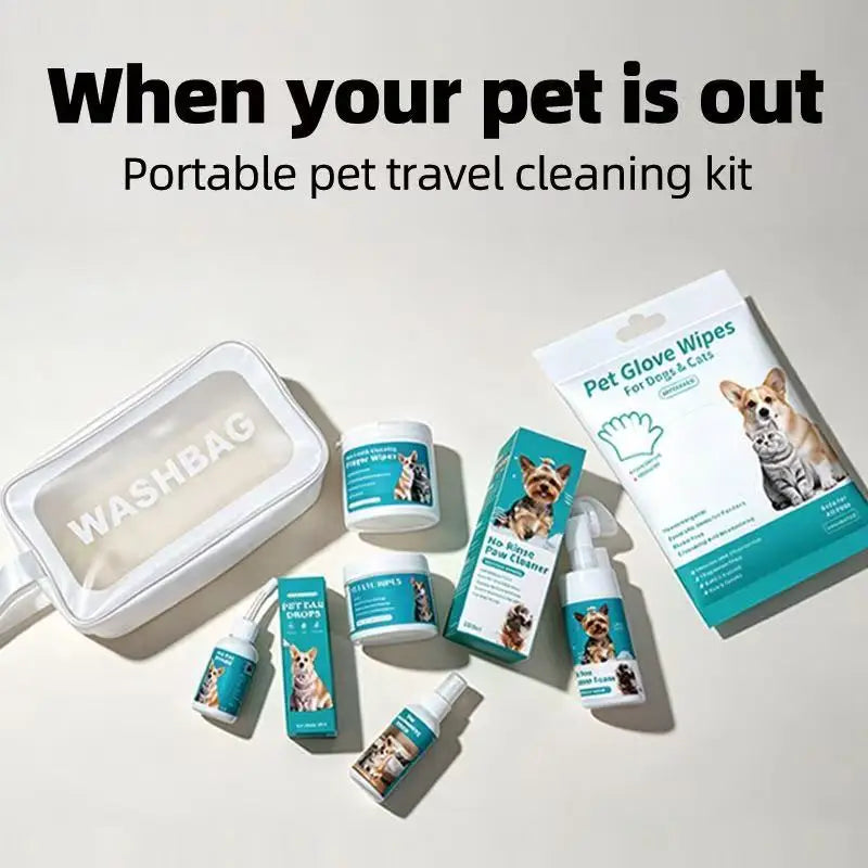 Dry Cracked Paw Repair Wipes Pet Cleaning Kit Hydrating Moisturizing Soothing Foot Care Wet Wipes for Dog Cat Sensitive Skin