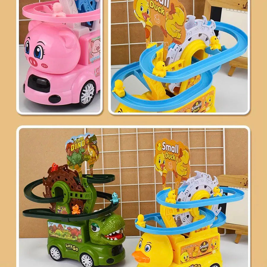 1pcs Cartoon Animal Ferris Wheel Track Car Toy with Light and Music Puzzle Parent-Child Interactive Birthday Christmas Gift