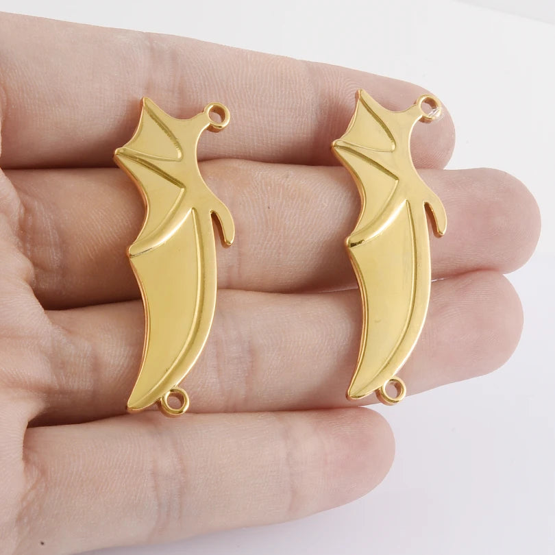 5pcs Stainless Steel Bee Spider Cicada Butterfly Dragonfly Flower Tree Grass Pendants Insects Charms Jewelry Making Accessories