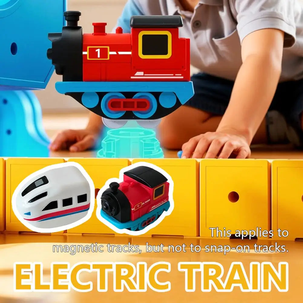 Magical Train DIY Race Car Magical Track Car Toys,Flexible Car Track Track Building Kits 3D Building Tracks Cube Rails Toys