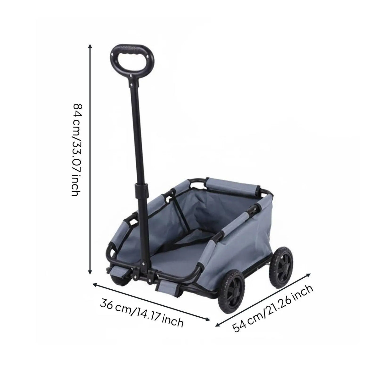 Folding Travel Cart Space Saving Pet Stroller Wagon Dog Carrier Trolley for Small Dogs Cats Camping Shopping