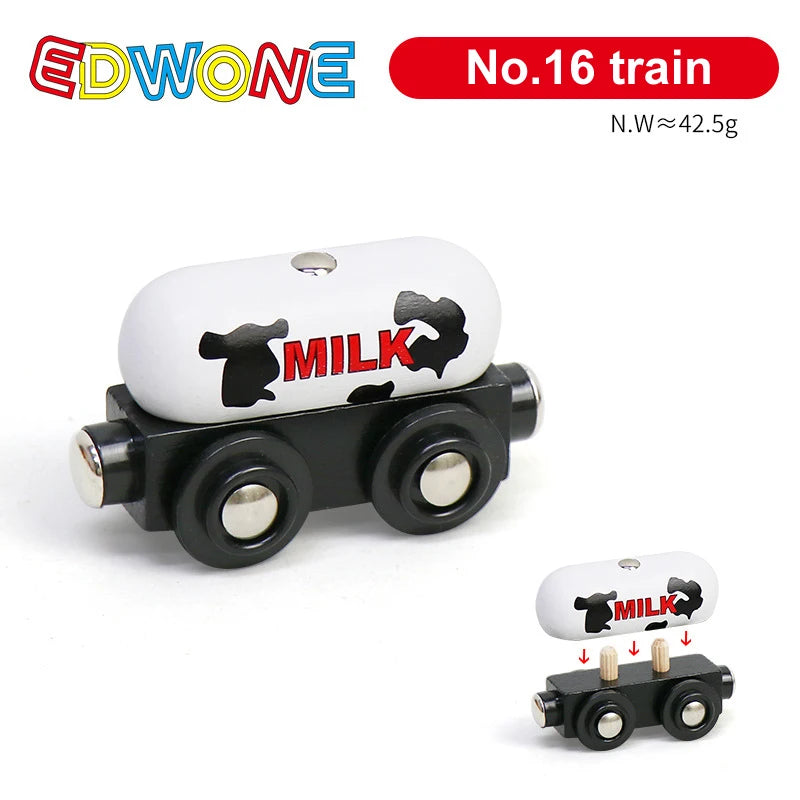 1pcs Magnetic Train Toys Wooden Train Locomotive Car Truck Railway Accessories Fit for Wooden Tracks Toys Gifts