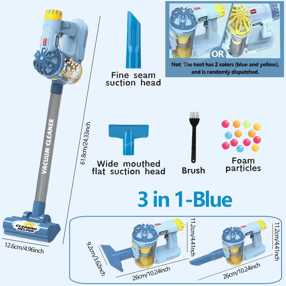 Kids Vacuum Cleaner Toy Realistic Pretend Play for Toddlers To Learn Cleaning Housekeeping Educational Toys for Boys Girls Gifts