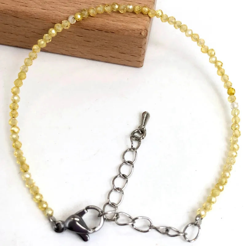 Mini 2-3mm Stone Beaded Faceted Natural Agat Quartzs Necklaces bracelet Female Fashion Party Choker for Women Girls Jewelry Gift