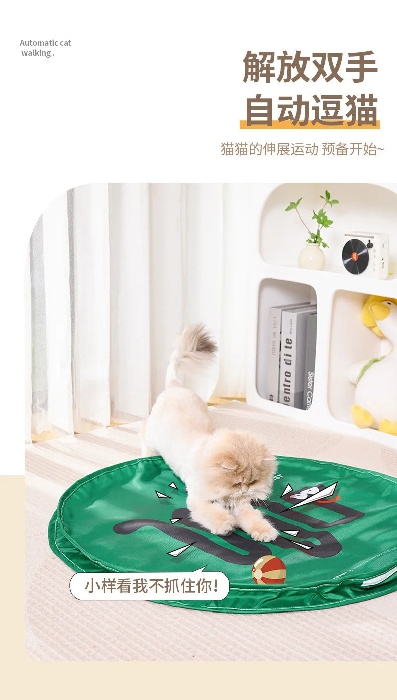 Cat Toy Electric Cat Teaser Ball Automatic Hunting Cover Pet Toy Self-Entertainment Boredom Buster