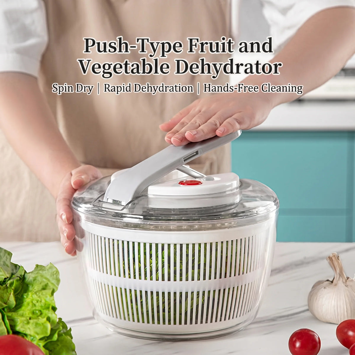 Vegetables Salad Spinner Lettuce Leaf Vegetable Dehydrator Multifunctional Vegetable Washer Salad Vegetable Dryer Mixer