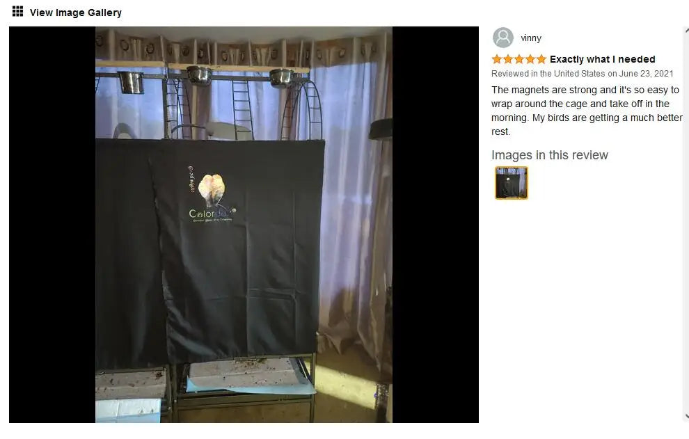 Black Bird Cage Shading Cover, Large Universal, Blackout, Breathable Parrot Cage, Good Night Covers
