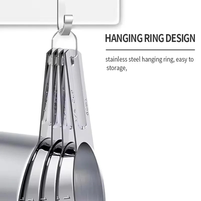 stainless steel measuring cup and spoon  Teaspoon measuring tools for cooking and baking