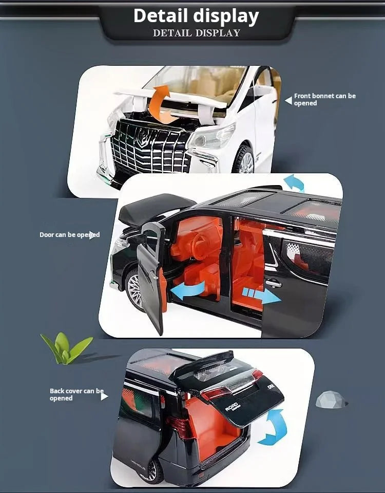 Children's Inertia Pull back Car Toy with Lighting Sound Simulation Commercial Car Model Boy Gift Toy Car Kids Holiday Gift