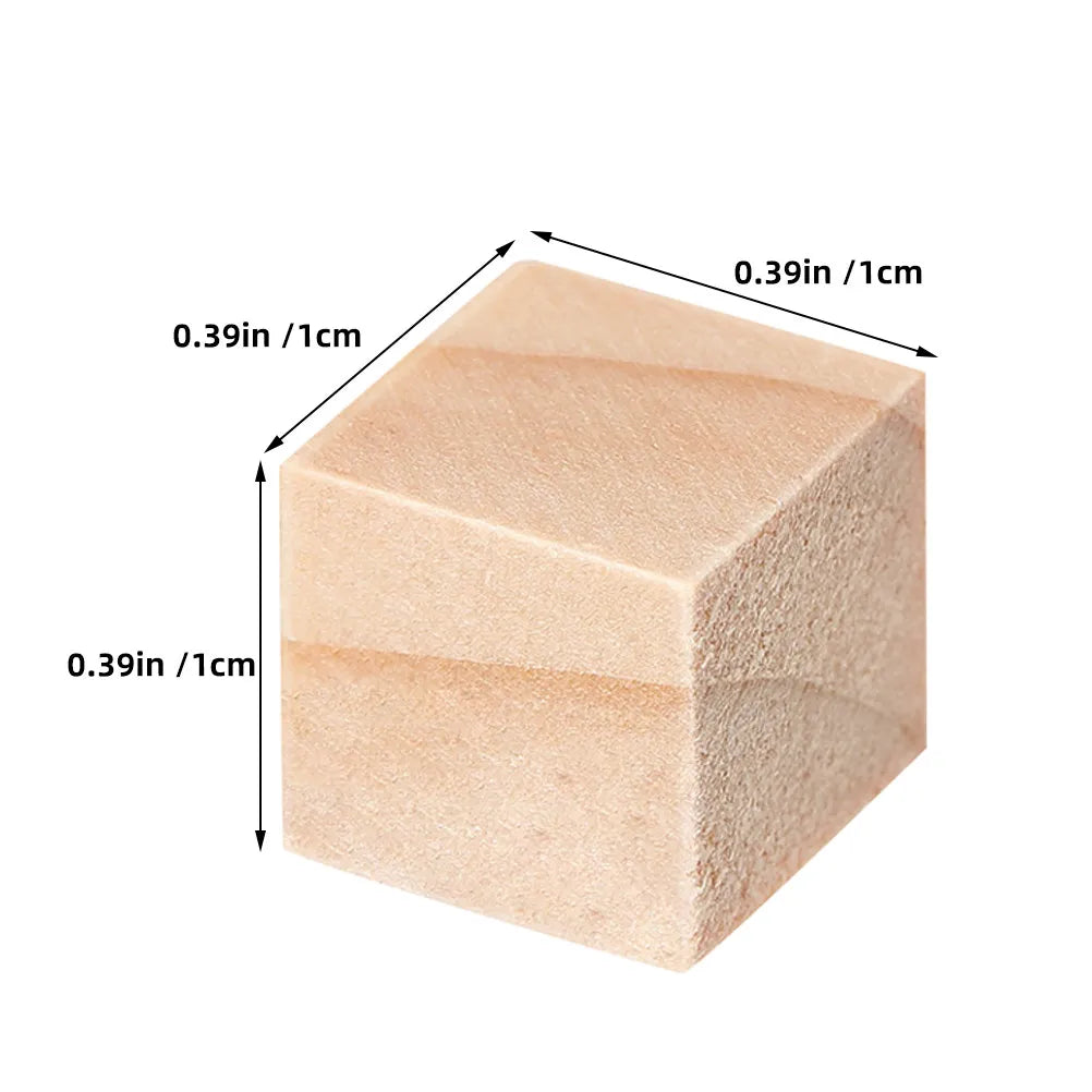 200Pcs Wooden Blocks Pine Unfinished Craft Cubes for DIY Family Activities Educational Geometry Play Counting Natural